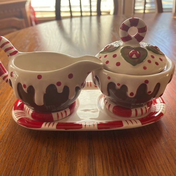 BLUE SKY 2020 CLAYWORK HEATHER GOLDMINC GINGERBREAD CHRISTMAS CREAM SUGAR TRAY - Picture 3 of 12
